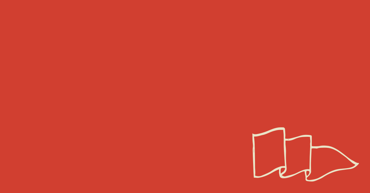 minimalist Red flag banner